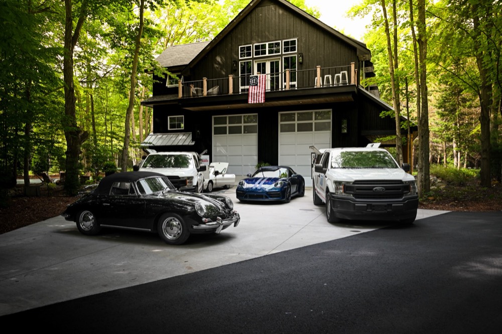 Porsche collection and the Just The Details truck on site