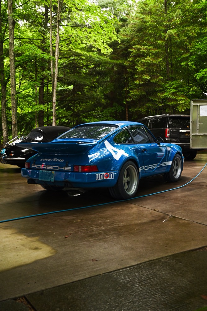 Classic blue Porsche 911 race car detailed by Just The Details